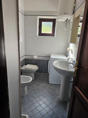 Dusche, Haartrockner, Bidet, Handtücher