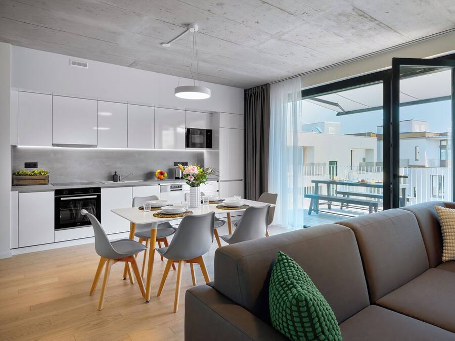 Loftsleilighet – exclusive, 3 soverom, ikke-røyk, byutsikt | Eget kjøkken | Mikrobølgeovn