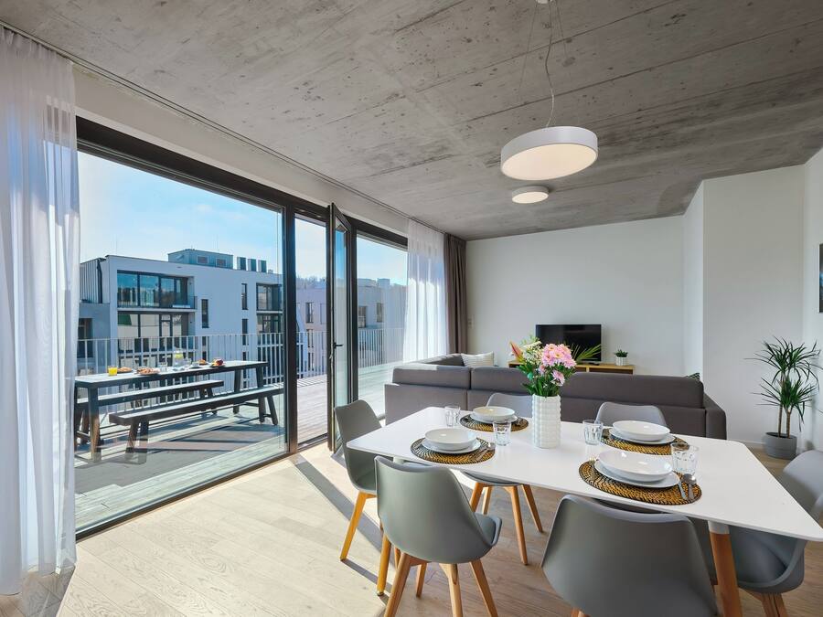 Exclusive Penthouse, 3 Bedrooms, Non Smoking, City View | Living area | 60-cm LED TV with satellite channels