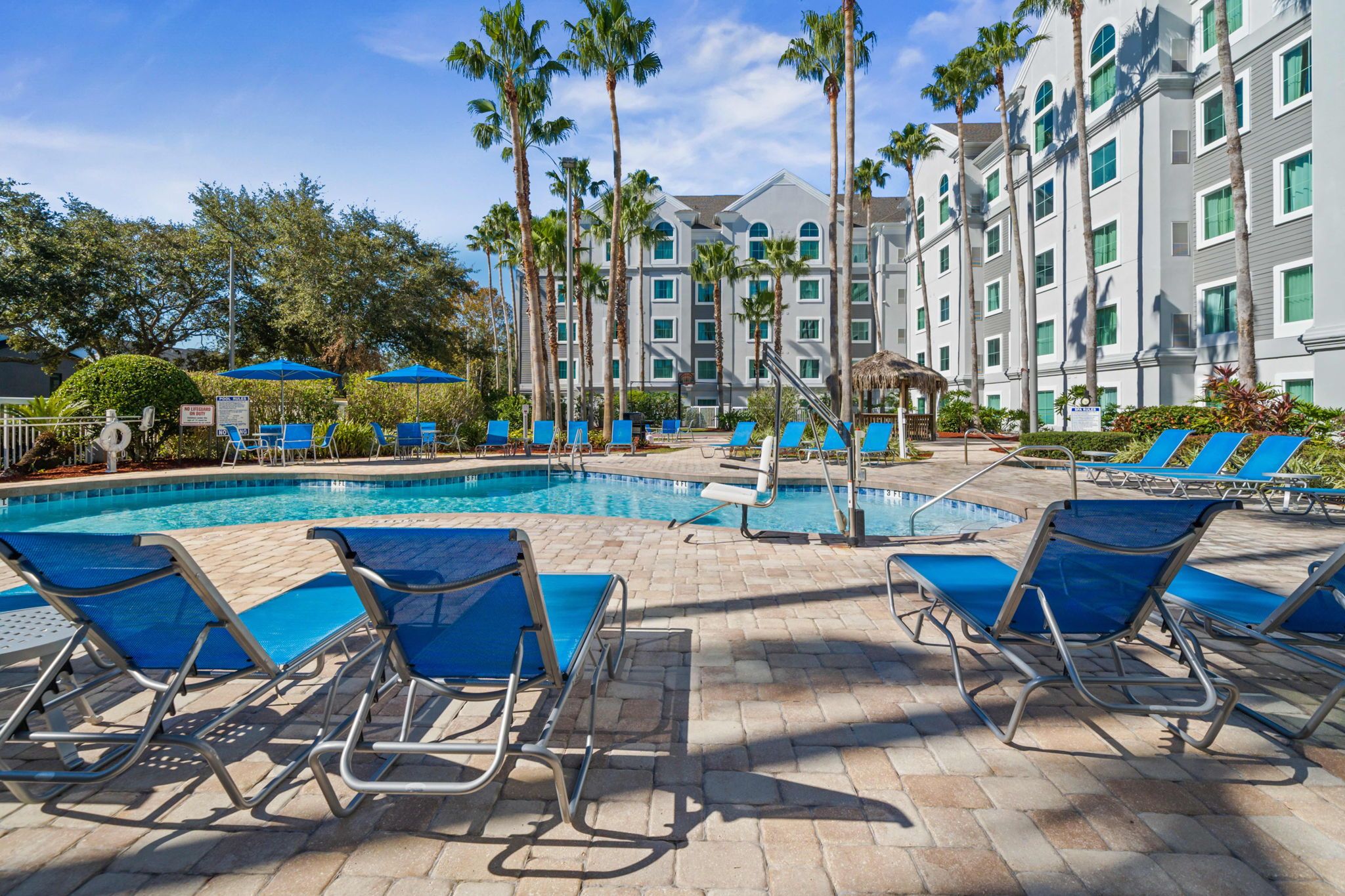 A heated pool