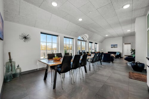 Large 16-person holiday home with pool, hot tub and sauna.