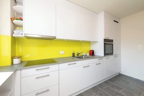 Fridge, oven, stovetop, dishwasher