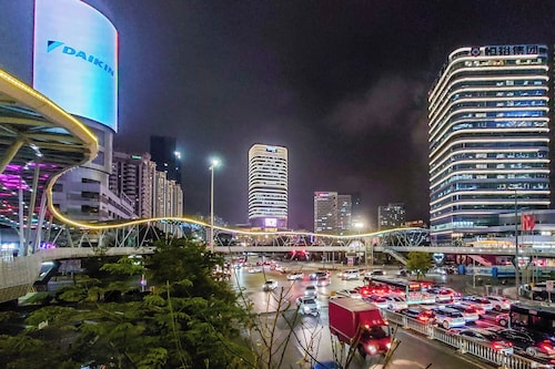 Chic Loft 1-bedroom apartment in brilliant Shenzhen Nanshan with WiFi, AC