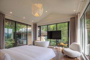 Panoramic Double Room, Mountain View | Premium bedding, down duvets, memory-foam beds, free minibar items - JinSpecial Gaotian (Quzhou)