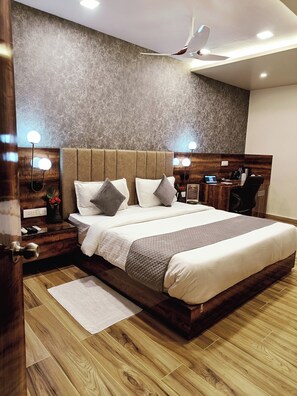 Comfort Suite, Balcony, City View | Desk, laptop workspace, blackout curtains, iron/ironing board - THE KASHI RESIDENCY  (Varanasi)
