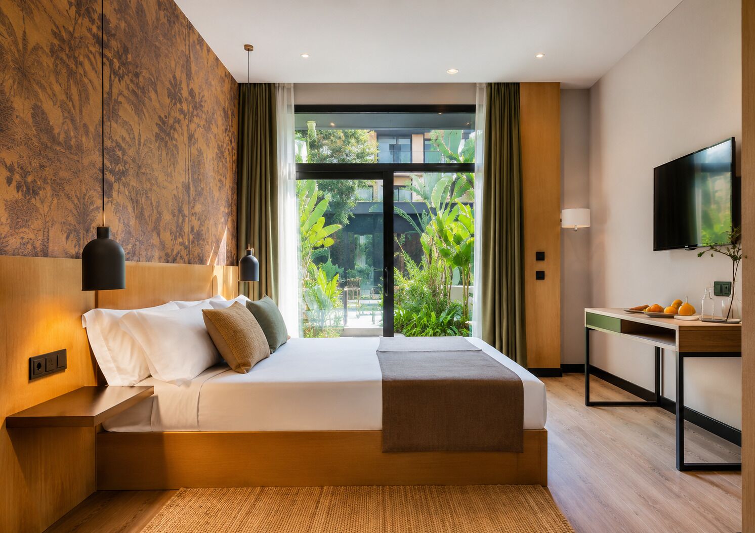 Habitación Deluxe doble, en la zona del jardín (Access) | Minibar, caja fuerte, escritorio y espacio para trabajar con un portátil