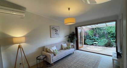 Victorian terrace with lush garden