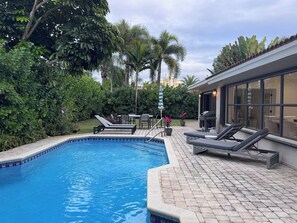 Outdoor pool, a heated pool
