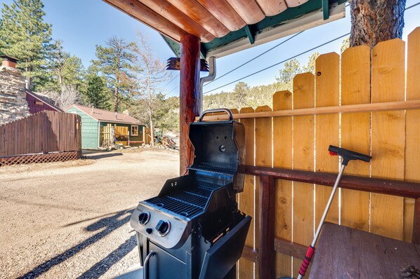 House (1 Bedroom) | Interior - Private Hot Tub + Deck: Riverfront Escape in Drake (Drake)