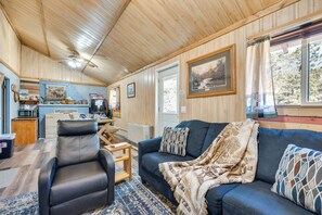 House (2 Bedrooms) | Interior - 4 Mi to Estes Park: Riverfront Cabin w/ Hot Tub! (Drake)