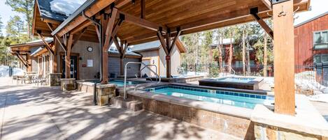 A heated pool