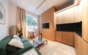 Living area - AC Apartment With Terrace in the Center of Paris (Paris)