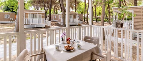 Mobile Home Confort, vue jardin | Vue sur le jardin