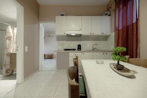 Family Apartment | Private kitchenette | Electric kettle, toaster, cookware/dishes/utensils - Anthi Studios & Apartments (Zakynthos)