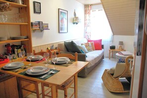 Smart TV, DVD player, books