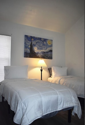 2 bedrooms, iron/ironing board, travel crib, WiFi