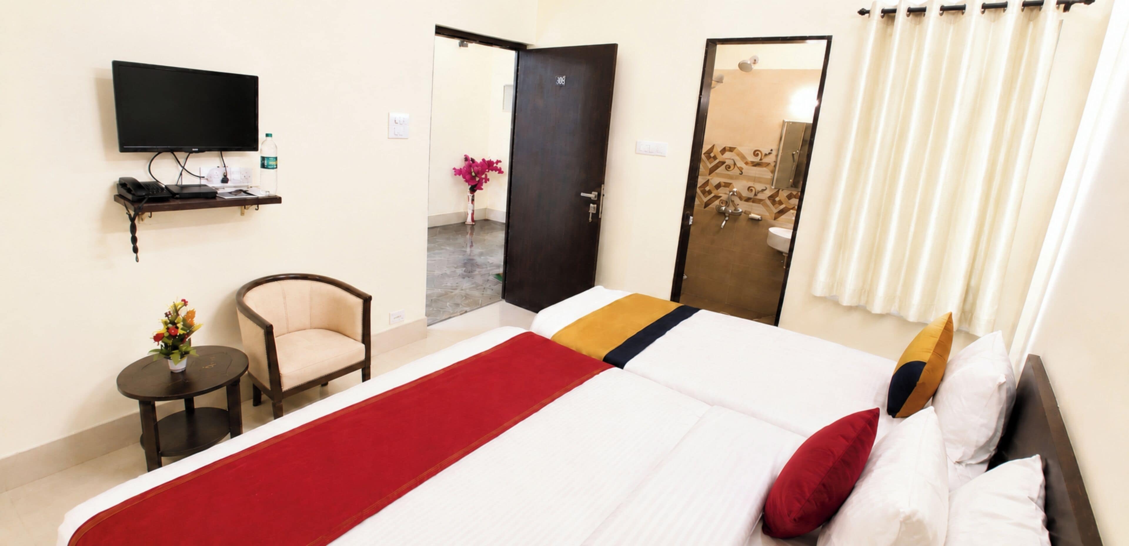 Premium bedding, memory-foam beds, individually furnished, desk