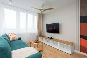 家庭公寓, 城市景 | 客廳 | 50 吋智能電視連有線電視頻道、Netflix、串流服務