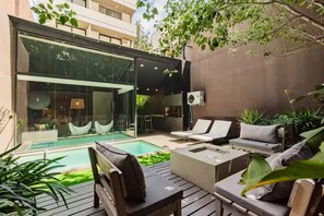 Terrace/patio - Unique 3BR, Private Heated Swimming Pool - Palermo (Buenos Aires)