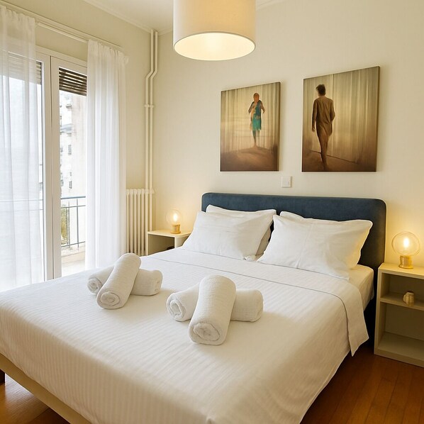 1 غرفة نوم ومكتب ومكواة/لوح كي وواي فاي مجانًا