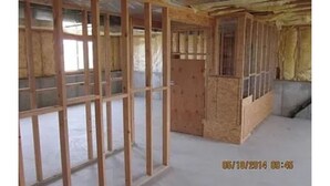 A room under construction with exposed wooden framing and insulation. - Spacious 5-bedroom house with WiFi, fitness room in wonderful Hooper (Hooper)