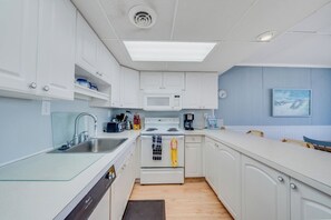 Fridge, microwave, oven, stovetop - Beautifully updated OC condo by Seaside Vacations & Sales (Ocean City)