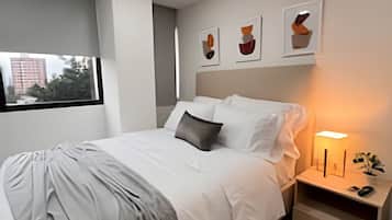 Elite-Apartment | 1 Schlafzimmer, Zimmersafe, Verdunkelungsvorhänge, Bügeleisen/Bügelbrett