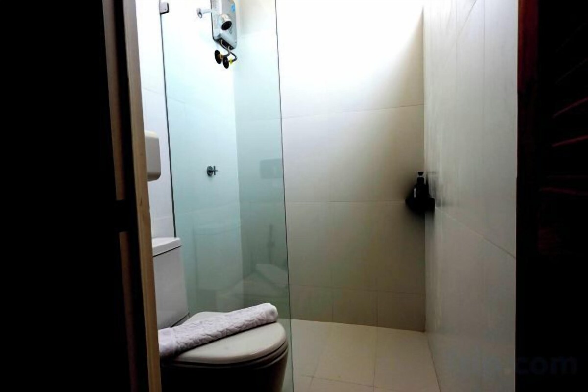 Bathroom | Shower, hair dryer, towels, soap