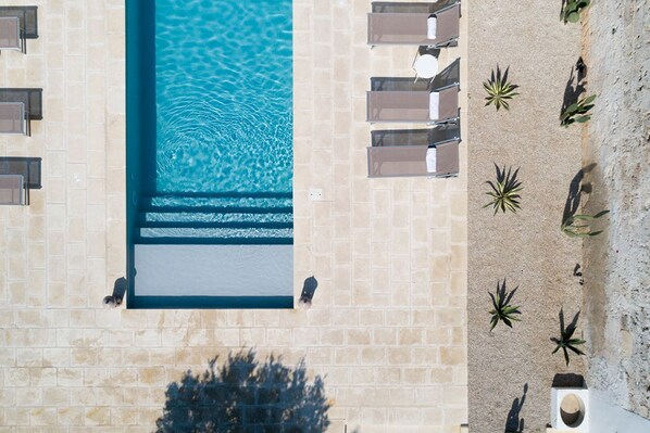 Seasonal outdoor pool, pool umbrellas, pool loungers - Albergo San Martino (Taviano)