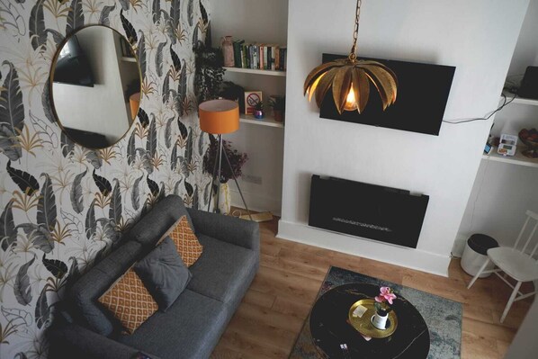 TV connectée, cheminée