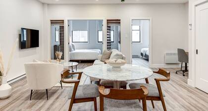 ZEN 2BDR APT with rooftop terrace -Plaza St-Hubert