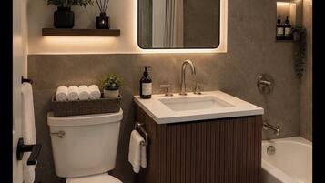 Sèche-cheveux, bidet, serviettes fournies, savon