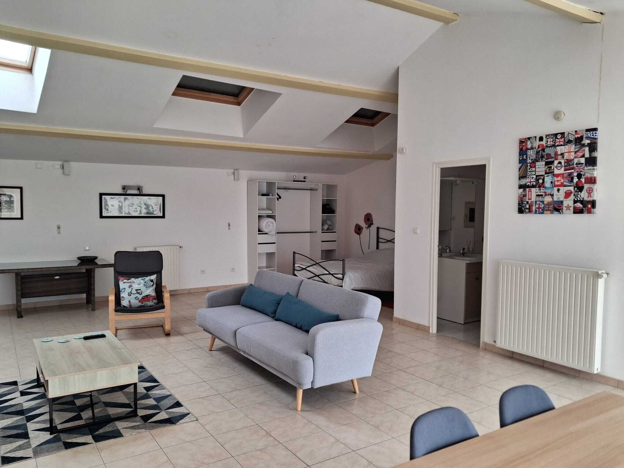 Smart TV, fireplace, foosball, table tennis