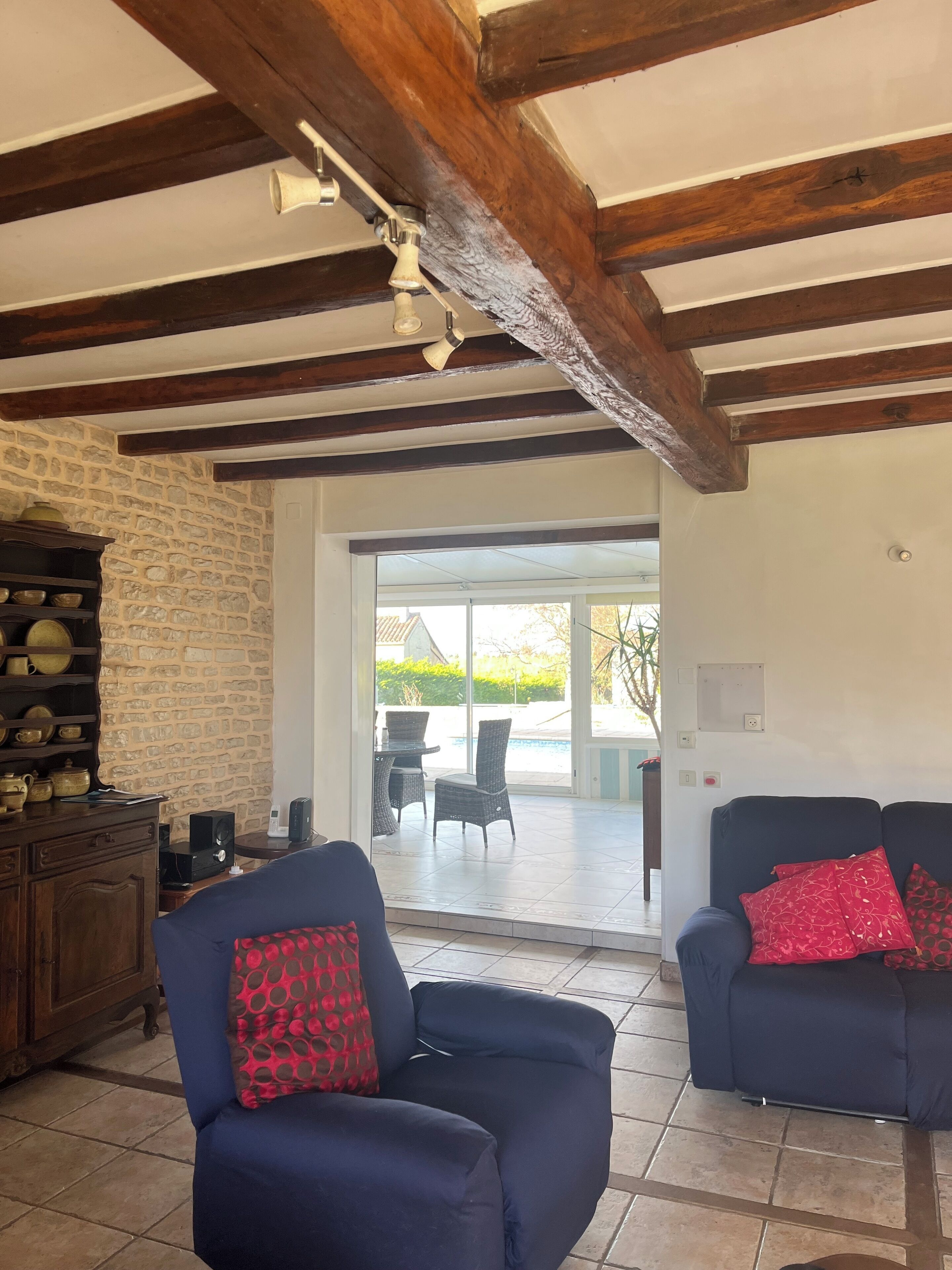 Smart TV, fireplace, foosball, table tennis
