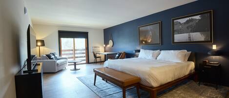 Eenpersoonskamer, 1 kingsize bed | Lakens van Egyptisch katoen, luxe beddengoed, pillowtop-bedden