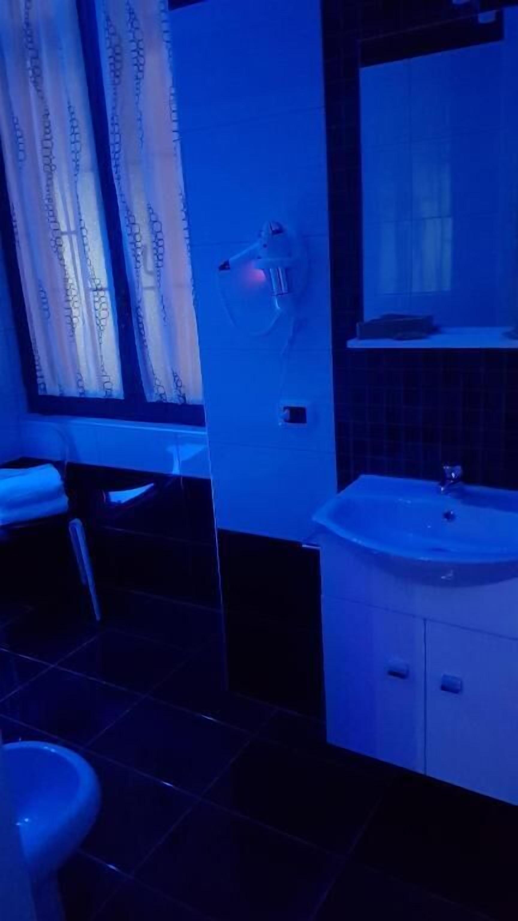 Shower, free toiletries, hair dryer, slippers