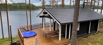Villa Norppa  rantasauna ja kylpypalju Punkaharjulla. Upea maisema Saimaalle.