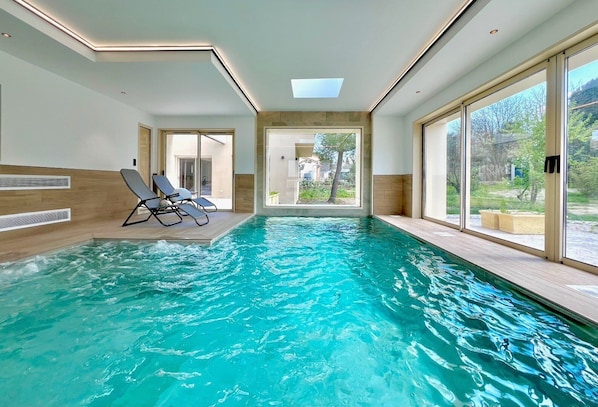 Indoor pool, a heated pool