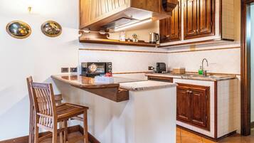 Fridge, oven, dishwasher, coffee/tea maker