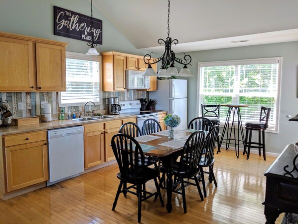 Microwave, oven, stovetop, dishwasher