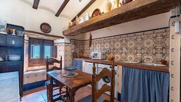 Fridge, microwave, dishwasher, coffee/tea maker