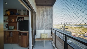 Departamento Deluxe, 3 habitaciones, aire acondicionado, vista al mar | Interior