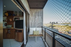 Apartamento luxo, 3 quartos, ar-condicionado, vista para o mar | Parte interna