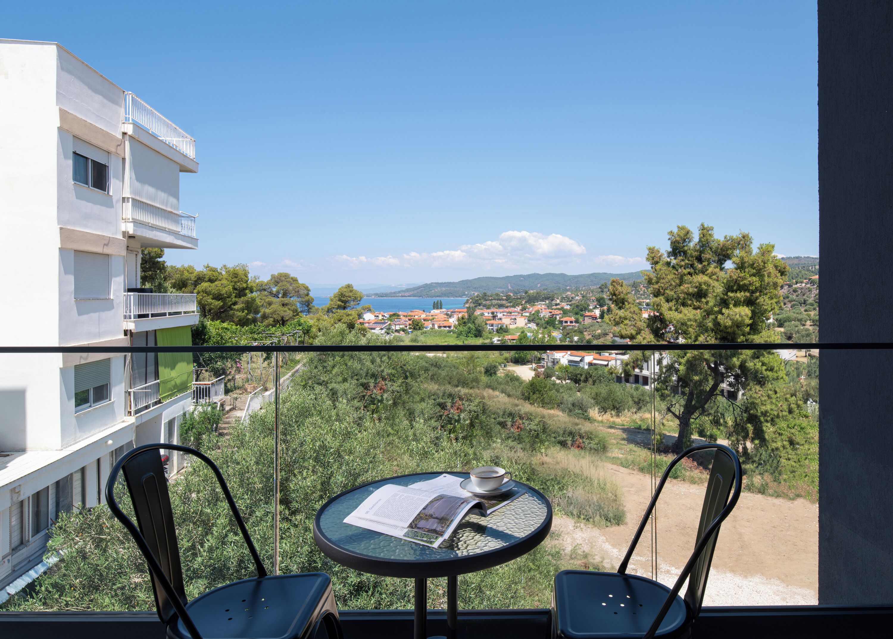 Appartement Deluxe, balcon, vue mer | Vue de la chambre