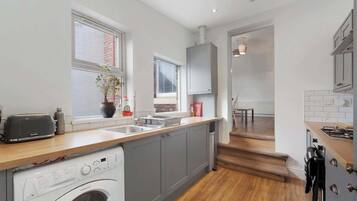 Microwave, oven, stovetop, toaster