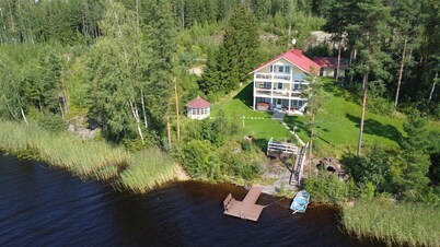 Villa Rantakallio poreammeella Parikkalassa