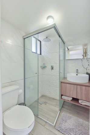 Shower, hair dryer, towels, soap - Versatile apartment Mexico city (Ciudad de México)
