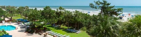 Pool - Stunning, True Oceanfront 3-bedroom condo in Myrtle Beach, WiFi and fitness room (Myrtle Beach)