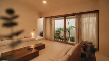 Luxury Villa, Private Pool, Hill View | Living area | TV