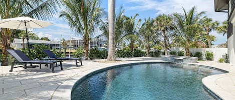 A heated pool